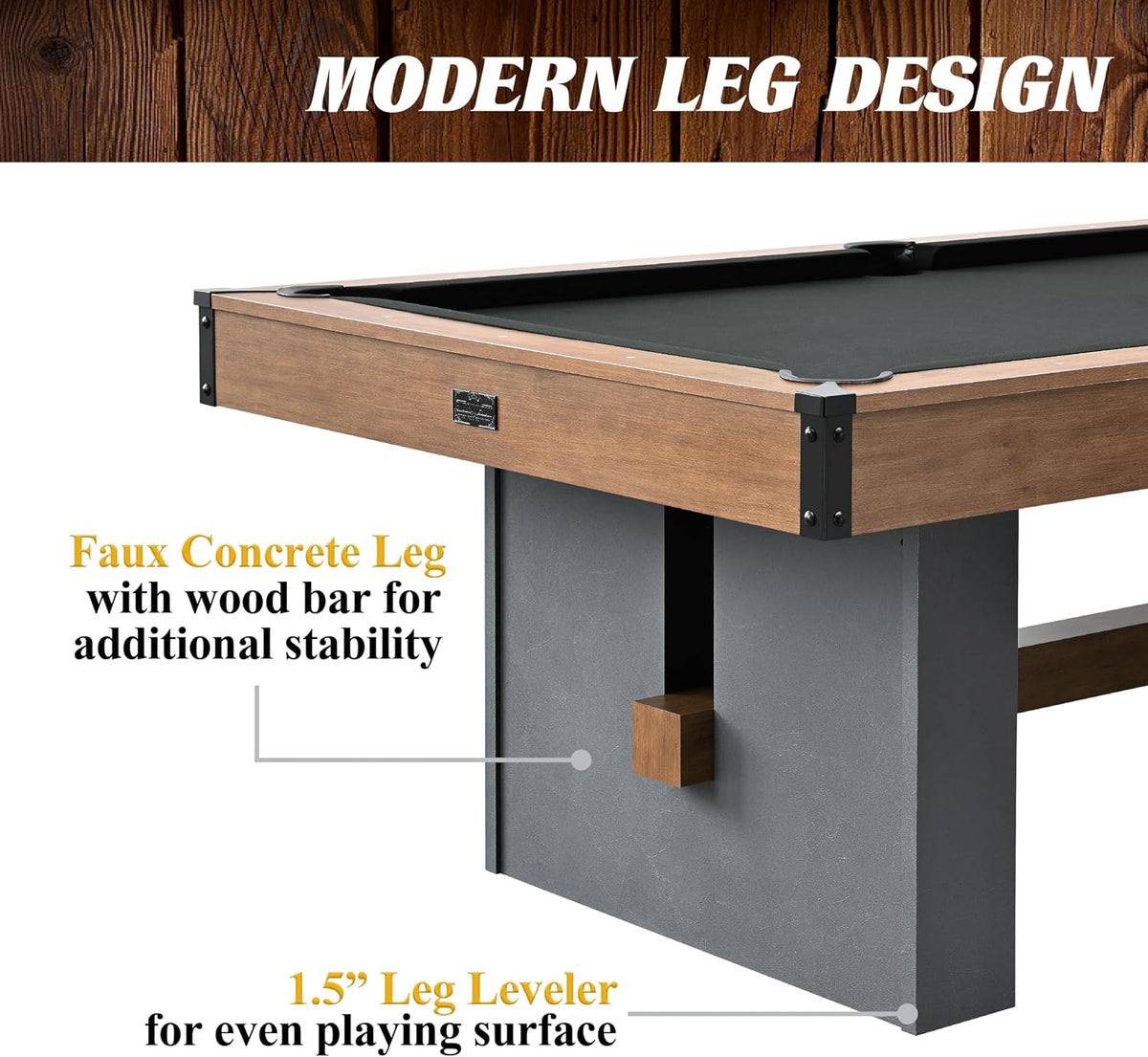 Urban Drop Pocket Pool Table, Premium Billiard Table