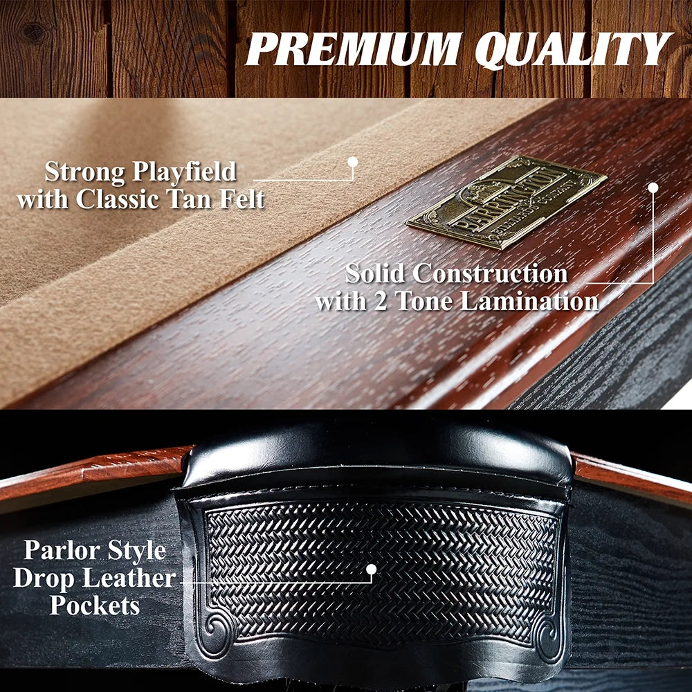 7 Foot Drop Pocket Table with Pool Ball and Cue Stick Set by