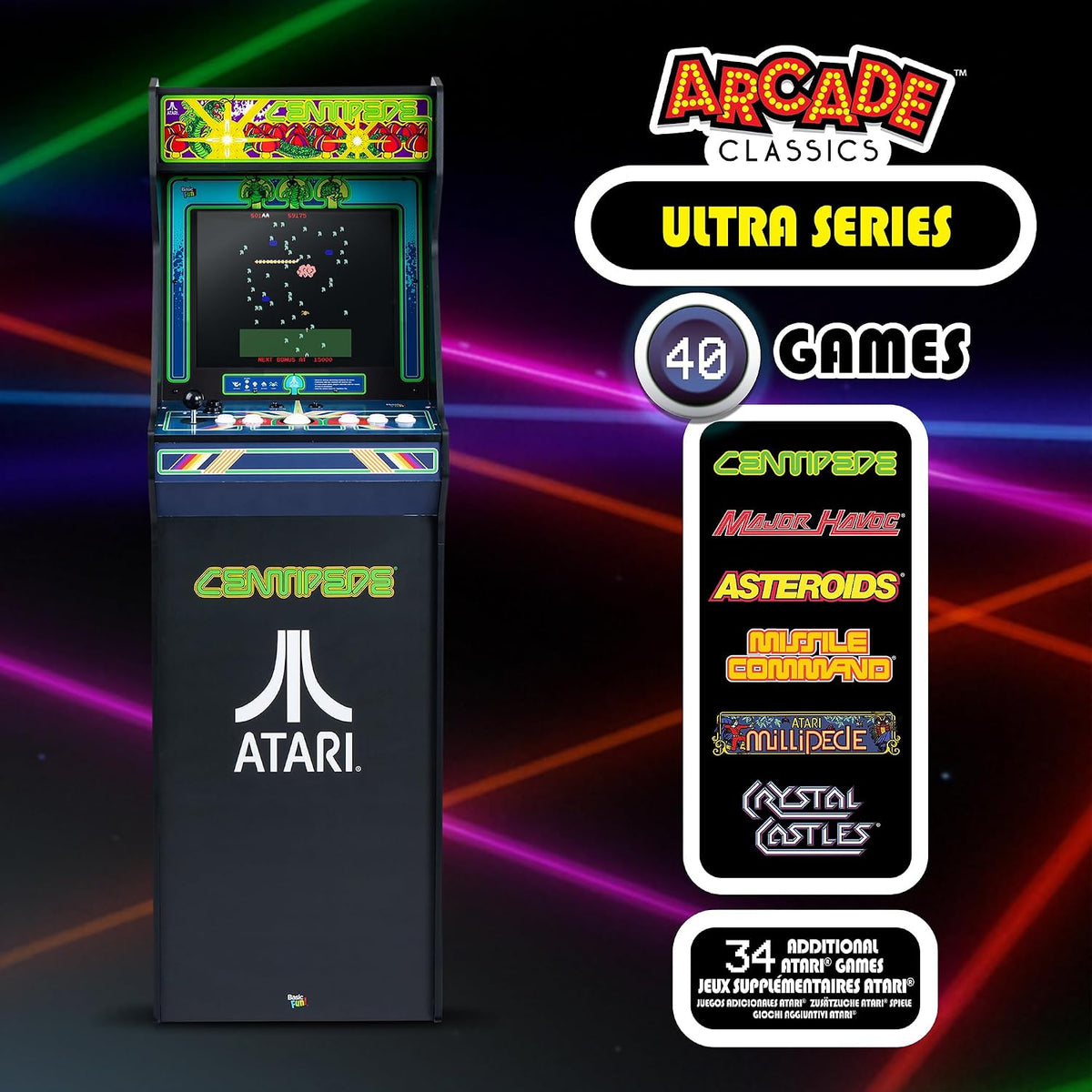 Atari Centipede Ultra Series Game Machine with 40 Games