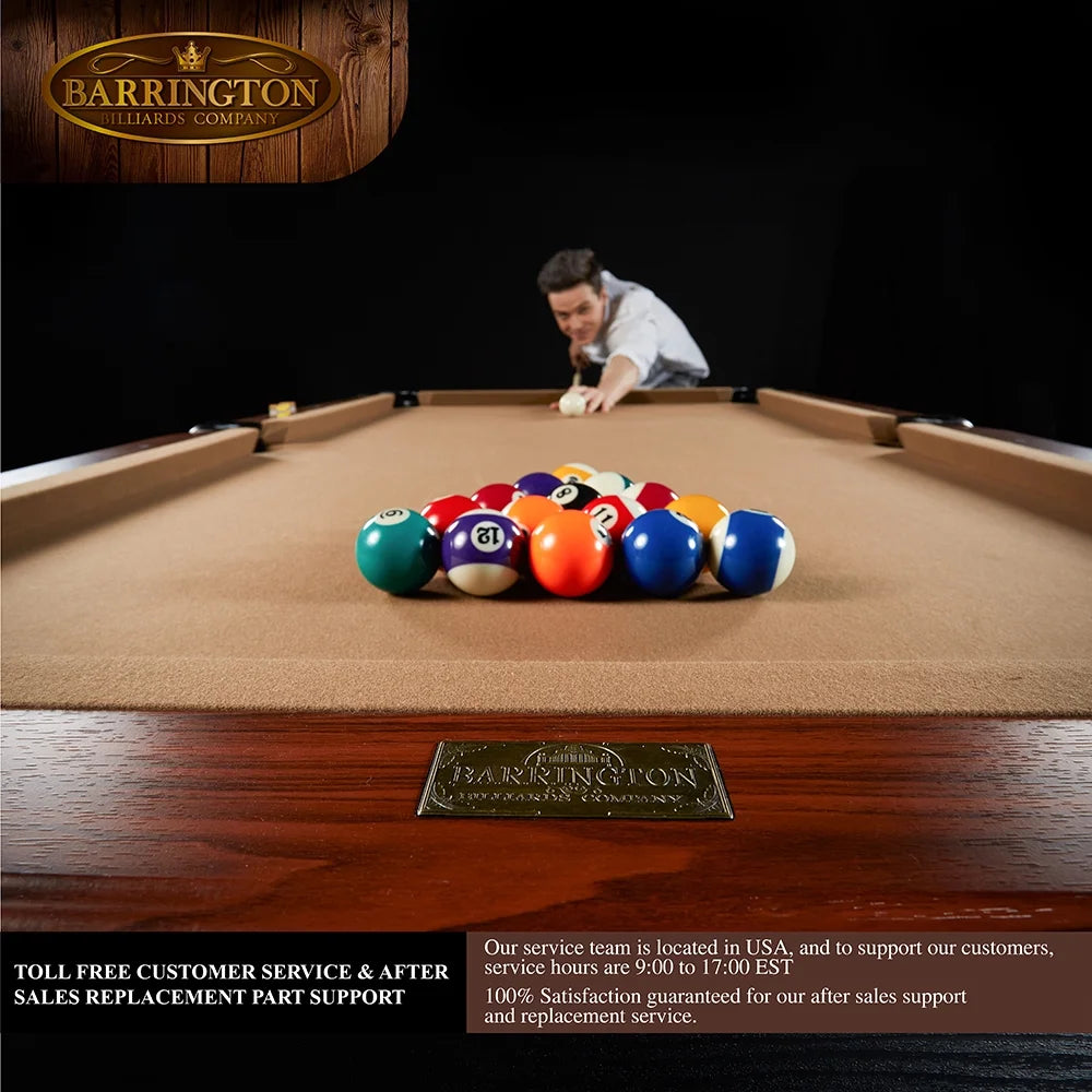 7 Foot Drop Pocket Table with Pool Ball and Cue Stick Set by