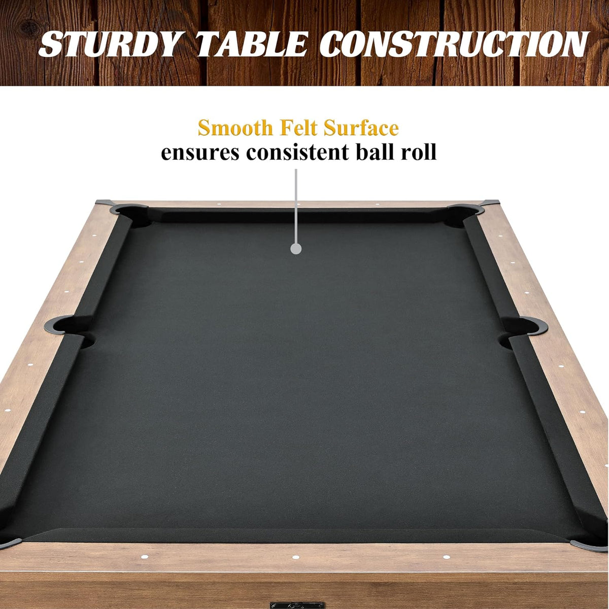 Urban Drop Pocket Pool Table, Premium Billiard Table
