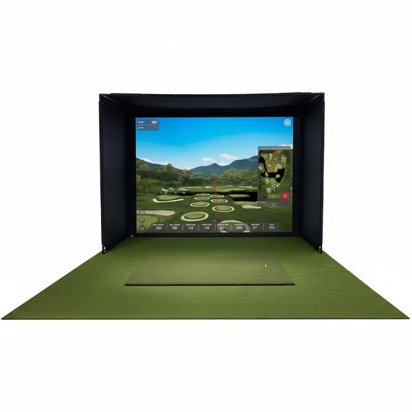 Golf Simulator Enclosure Kit – Choose 8X8 Ft, 10X8 Ft, or 12X8 Ft – Complete Frame + Enclosure + HD Impact Screen (Home Indoor/Outdoor Practice)