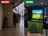 Golf Simulator Enclosure Built for Home Practice, 10x8Ft HD Impact Screen, EPE Foam Frame, Ball Return System — product view 4